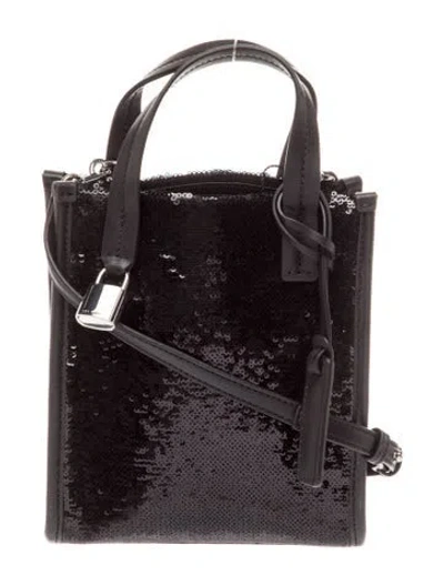 Pre-owned Marc Jacobs Sequins Top Handle Bag In Black
