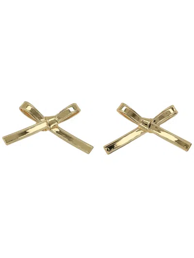 Marc Jacobs Set Of 2 Bow Hair Clips In Gold