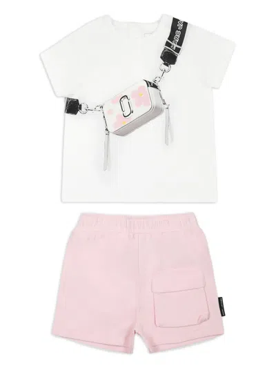 Marc Jacobs Set With Shorts And T-shirt In Transparent