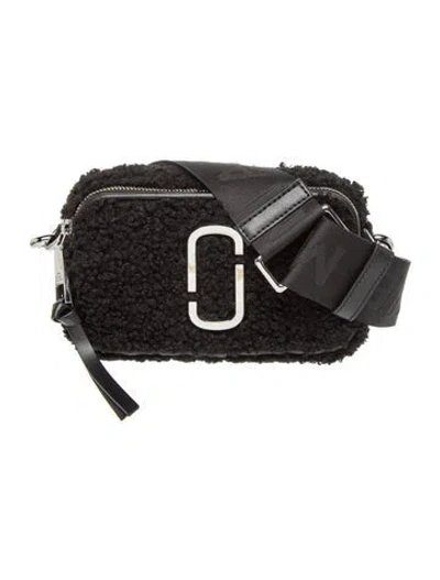 Pre-owned Marc Jacobs Shearling Crossbody Bag In Black