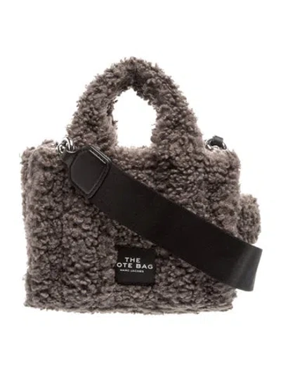 Pre-owned Marc Jacobs Shearling Crossbody Bag In Gray