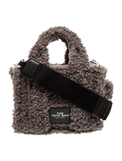 Pre-owned Marc Jacobs Shearling Top Handle Bag In Gray