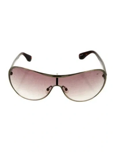 Pre-owned Marc Jacobs Shield Gradient Sunglasses In Brown