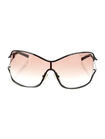 Pre-owned Marc Jacobs Shield Gradient Sunglasses In Gold