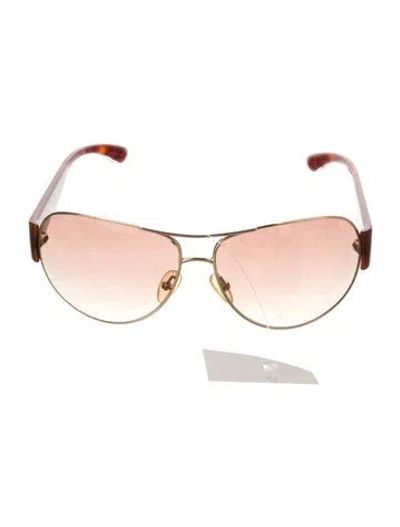 Pre-owned Marc Jacobs Shield Gradient Sunglasses In Gold