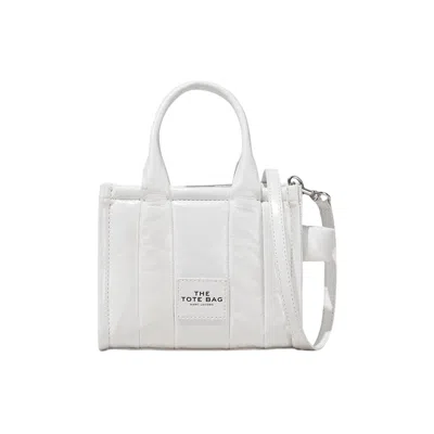 Pre-owned Marc Jacobs Shiny Crinkle Leather Crossbody Tote Bag 'white' | Men's Size Onesize