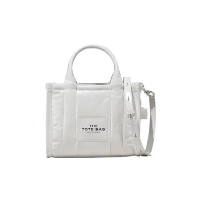 Pre-owned Marc Jacobs Shiny Crinkle Leather Small Tote Bag 'white' | Men's Size Onesize