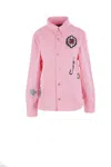 Marc Jacobs Printed Denim Shirt In Pink