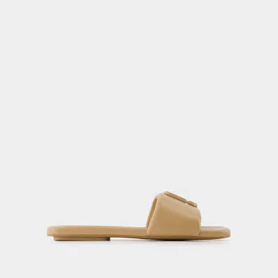Marc Jacobs The J Marc Square-toe Sandals In Brown