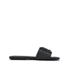 Marc Jacobs The J Marc Leather Slides In Black