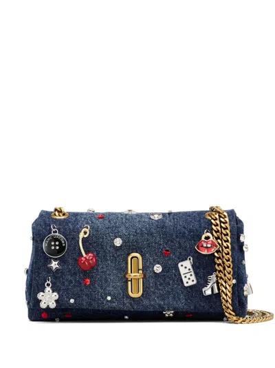 Marc Jacobs Sholder The Dual Chain Mini Gloss Denim In Blue