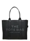 Marc Jacobs Shopping 'the Leather Large Tote' In Black