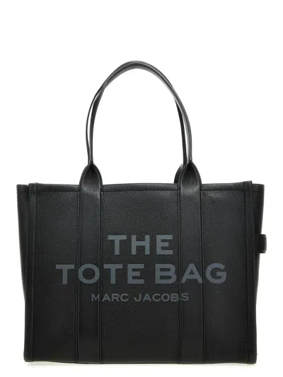 Marc Jacobs Shopping 'the Leather Large Tote' In Black