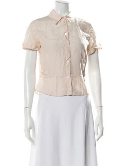 Pre-owned Marc Jacobs Short Sleeve Button-up Top In Neutral