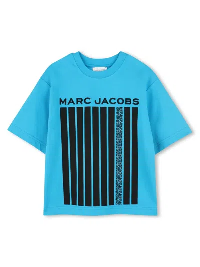 Marc Jacobs Short Sleeve Logo And Graphic Print T-shirt For Boys In Blue