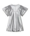 Marc Jacobs Metallic-finish Short-sleeves Dress In Gray