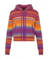 Marc Jacobs Short Zipper With Hat Casual Coat In Multicolor