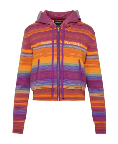 Marc Jacobs Short Zipper With Hat Casual Coat In Multicolor