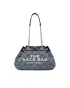 Marc Jacobs The Quilted Denim Chain Sack Bag In Gray