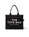 Marc Jacobs Shopper The Large Black Canvas Tote In Black