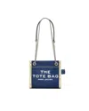 Marc Jacobs Sac Cabas The Denim Chain Micro Tote Bag In Blue