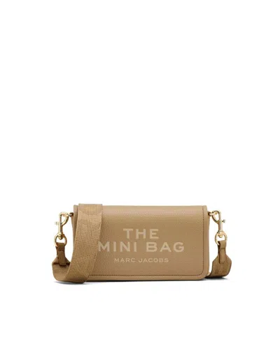 Marc Jacobs Brown Leather Shoulder Bag With Textured Finish