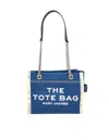 Marc Jacobs Sac Cabas The Denim Chain Micro Tote Bag In Dark Wash