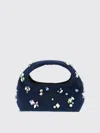 Marc Jacobs Denim Mini Sack Handbag With Embellished Design In Blue