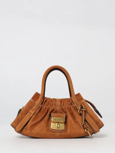Marc Jacobs The Suede Cristina Small Copper Satchel Bag In Brown