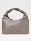 Marc Jacobs Mini Sack Handbag In Soft Full-grain Leather In Grey