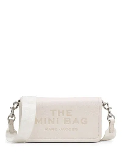 Marc Jacobs Shoulder Bag Mini Bag In Calf Leather With Front Logo In White