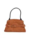 Marc Jacobs The Suede Dakota Satchel Bag In Brown