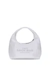 Marc Jacobs The Sack Leather Hobo Bag In Silver