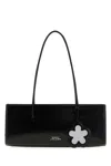Marc Jacobs Black Leather The Glam Mirror Shoulder Bag In Black