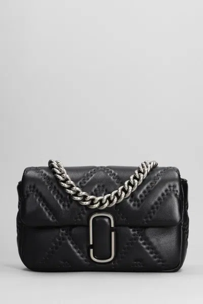 Marc Jacobs The Mini Quilted J Marc Crossbody Bag In Black