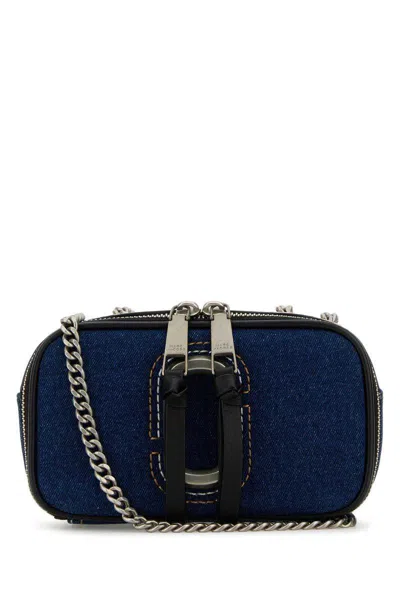 Marc Jacobs Denim The Denim Snapshot Crossbody Bag In Blue