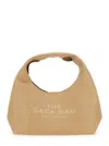 Marc Jacobs 'the Sack' Beige Shoulder Bag With Embossed Logo In Beige
