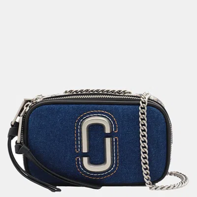 Marc Jacobs The Snapshot Denim Convertible Crossbody Bag In Blue