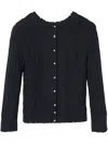 Marc Jacobs Shrunken Cashmere-blend Cardigan In 黑色
