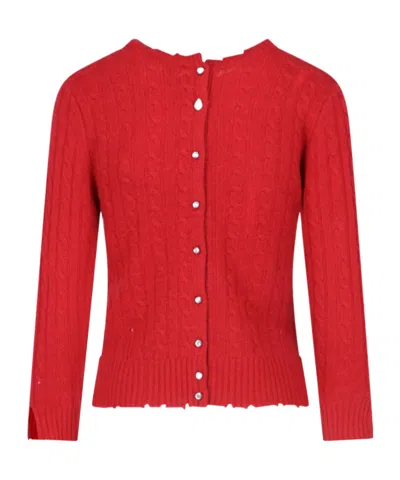 Marc Jacobs Shrunken Cashmere-blend Cardigan In Red
