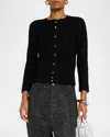 Marc Jacobs Shrunken Cashmere-blend Cardigan In Black