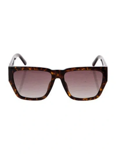 Pre-owned Marc Jacobs Signature Logo Square Sunglasses In Brown