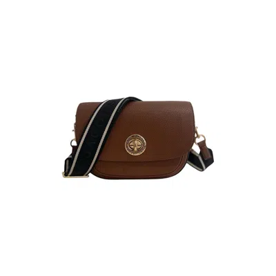 Pre-owned Marc Jacobs Signet Turnlock Saddle Bag 'cognac' | Tan | Men's Size Onesize In Brown