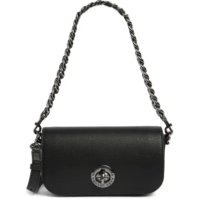 Marc Jacobs Signet Turnlock Shoulder Bag In Black
