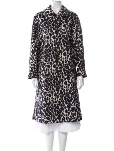 Pre-owned Marc Jacobs Silk Animal Print Coat In Brown