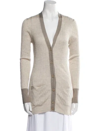 Pre-owned Marc Jacobs Silk Colorblock Pattern Sweater In Neutral