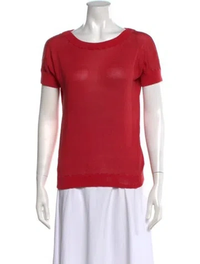 Pre-owned Marc Jacobs Silk Crew Neck Sweater In Red