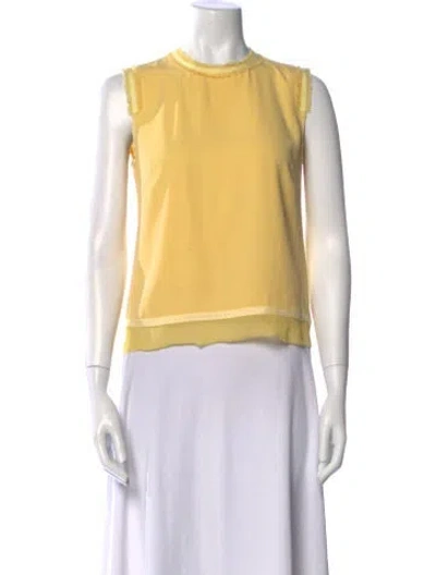 Pre-owned Marc Jacobs Silk Crew Neck Top In Neutral