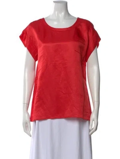 Pre-owned Marc Jacobs Silk Crew Neck Top In Red