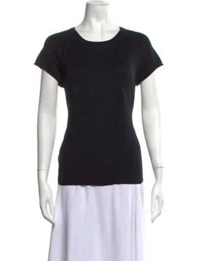 Pre-owned Marc Jacobs Silk Crew Neck T-shirt In Black